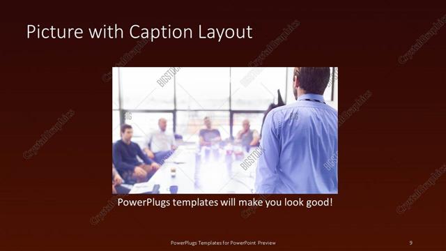 Picture with Caption presentation slide layout