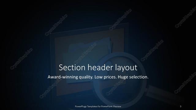 Section Header presentation slide layout
