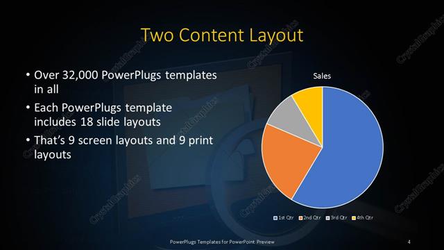 Two Content presentation slide layout