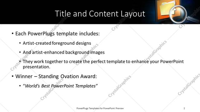 Title and Content presentation slide layout
