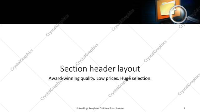 Section Header presentation slide layout