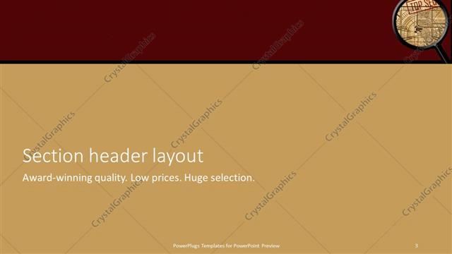 Section Header presentation slide layout
