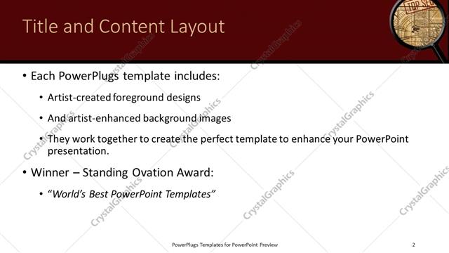 Title and Content presentation slide layout