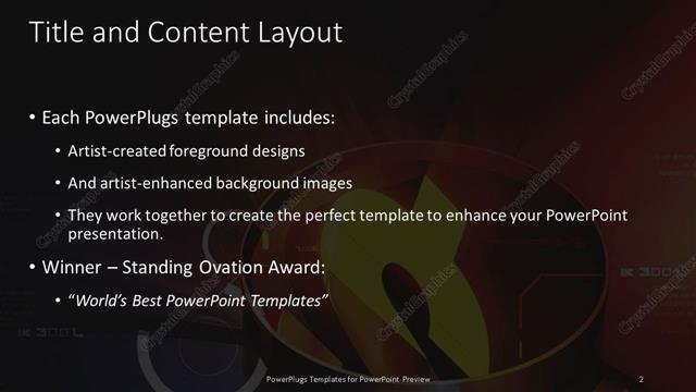 Title and Content presentation slide layout