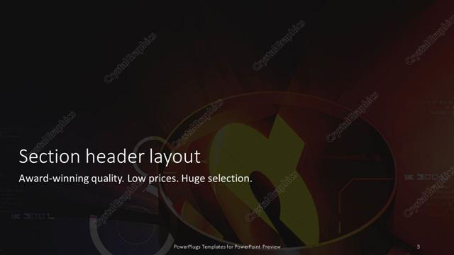 Section Header presentation slide layout