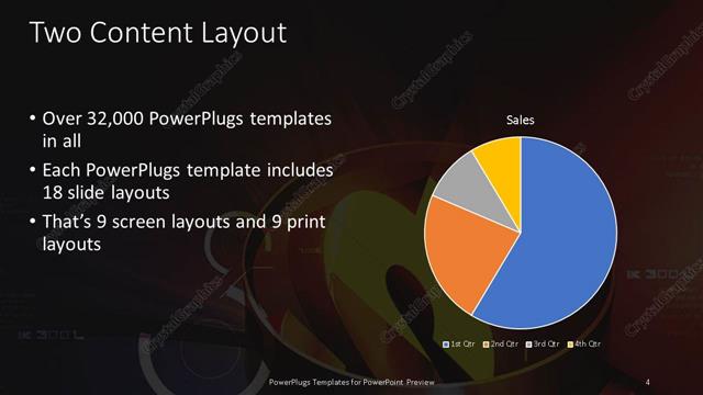Two Content presentation slide layout