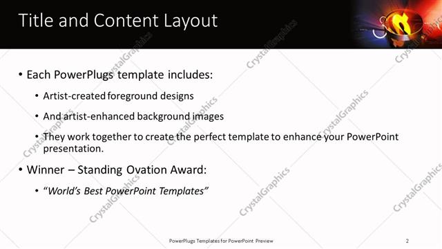 Title and Content presentation slide layout