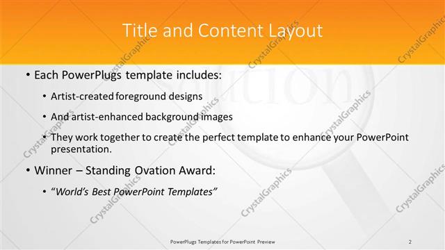 Title and Content presentation slide layout