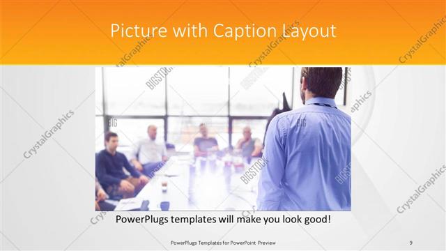 Picture with Caption presentation slide layout