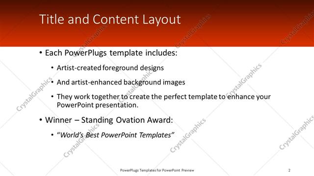 Title and Content presentation slide layout