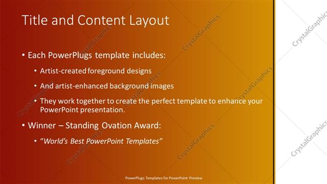 Title and Content presentation slide layout
