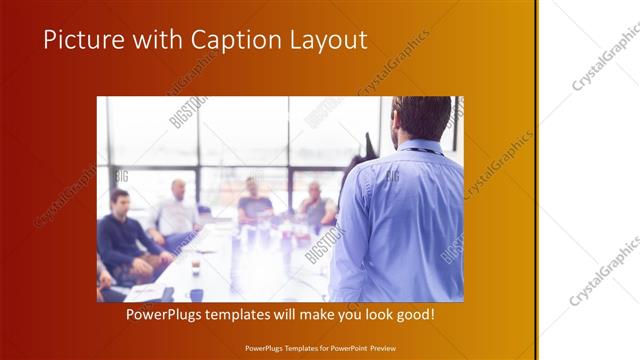 Picture with Caption presentation slide layout