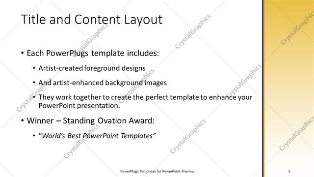 Title and Content presentation slide layout
