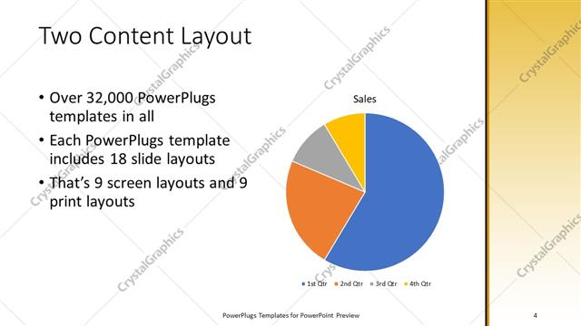 Two Content presentation slide layout
