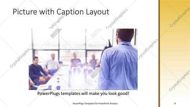 Picture with Caption presentation slide layout
