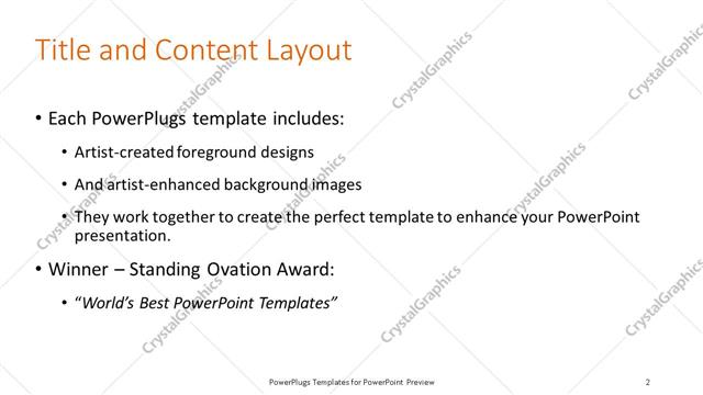 Title and Content presentation slide layout