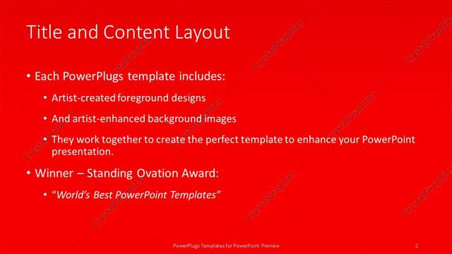 Title and Content presentation slide layout