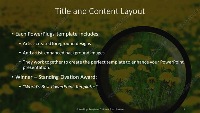 Title and Content presentation slide layout