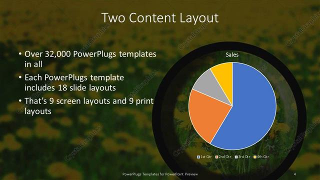Two Content presentation slide layout