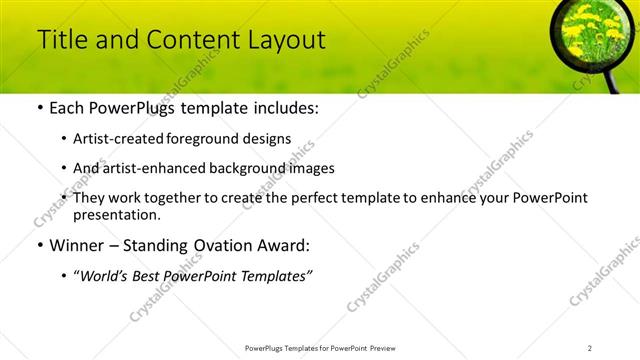 Title and Content presentation slide layout