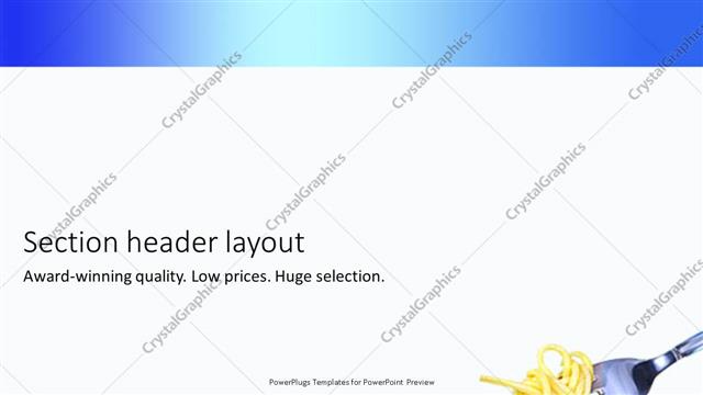 Section Header presentation slide layout