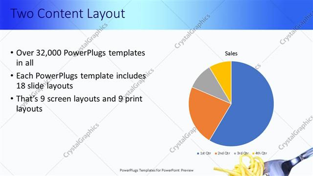 Two Content presentation slide layout