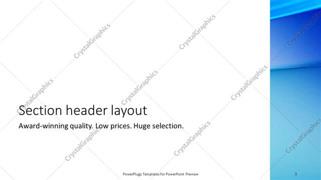 Section Header presentation slide layout