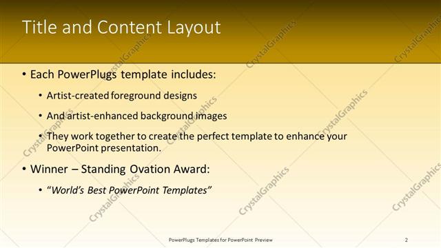 Title and Content presentation slide layout
