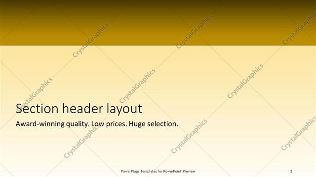 Section Header presentation slide layout