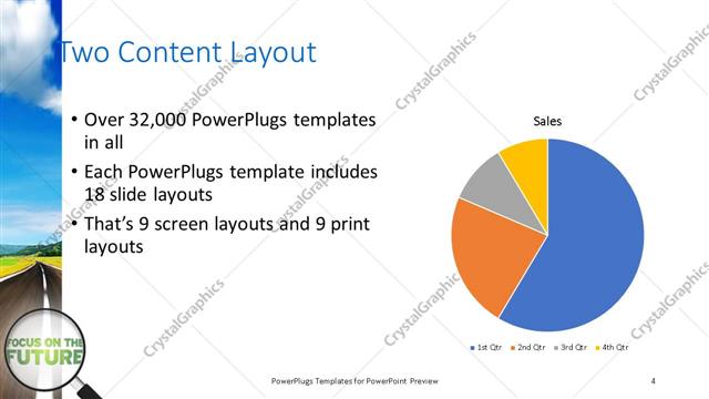 Two Content presentation slide layout