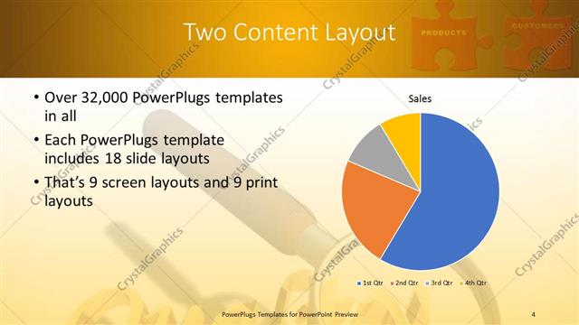 Two Content presentation slide layout