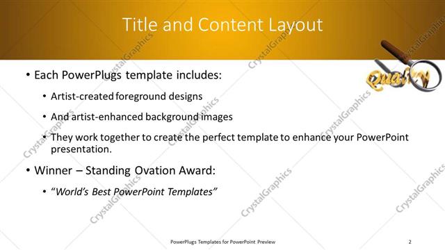 Title and Content presentation slide layout