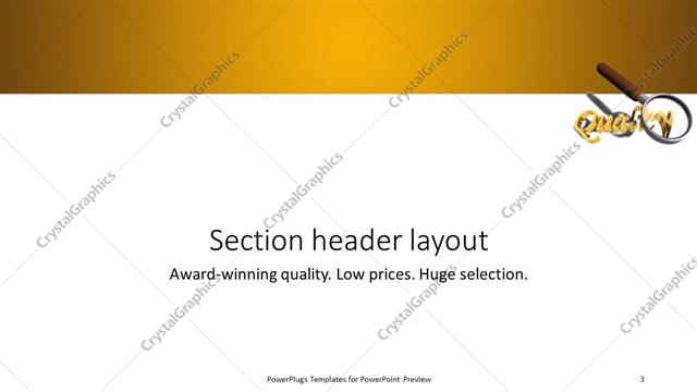 Section Header presentation slide layout