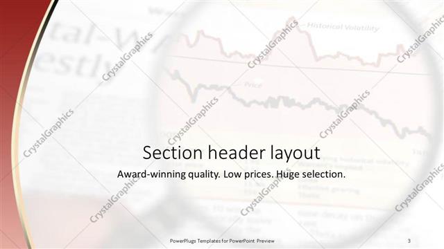 Section Header presentation slide layout