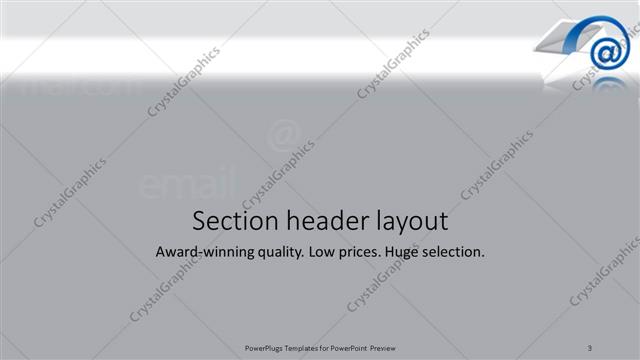Section Header presentation slide layout
