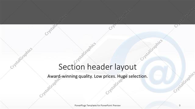 Section Header presentation slide layout