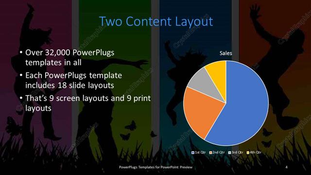 Two Content presentation slide layout