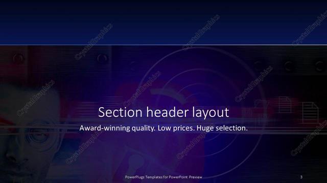 Section Header presentation slide layout