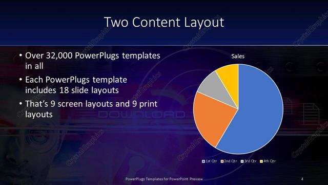 Two Content presentation slide layout