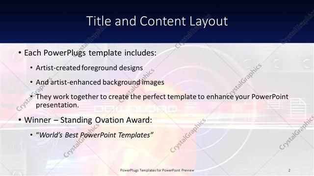 Title and Content presentation slide layout