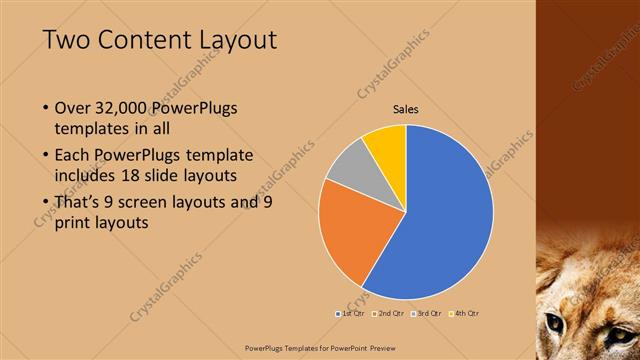 Two Content presentation slide layout