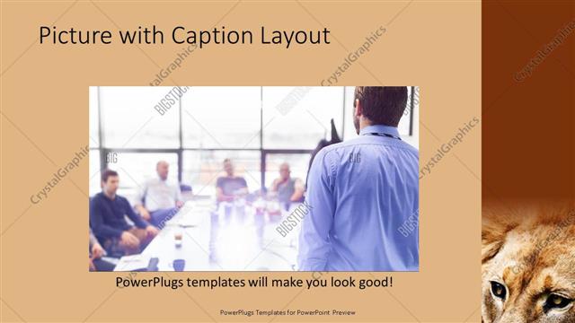 Picture with Caption presentation slide layout