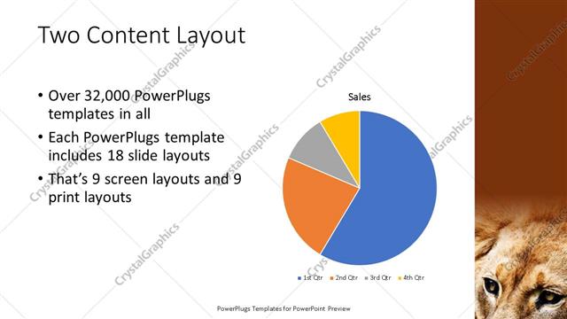 Two Content presentation slide layout