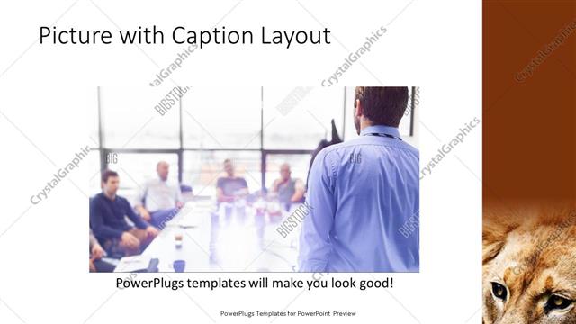 Picture with Caption presentation slide layout