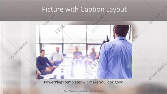Picture with Caption presentation slide layout