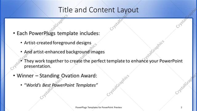 Title and Content presentation slide layout