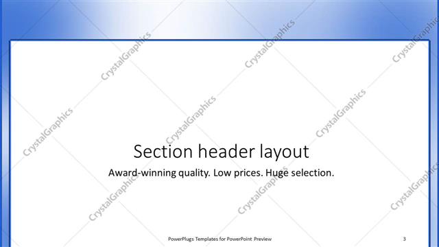 Section Header presentation slide layout