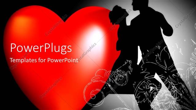  Presentation with female male symbol - Male and female dancing with a heart symbol beside them