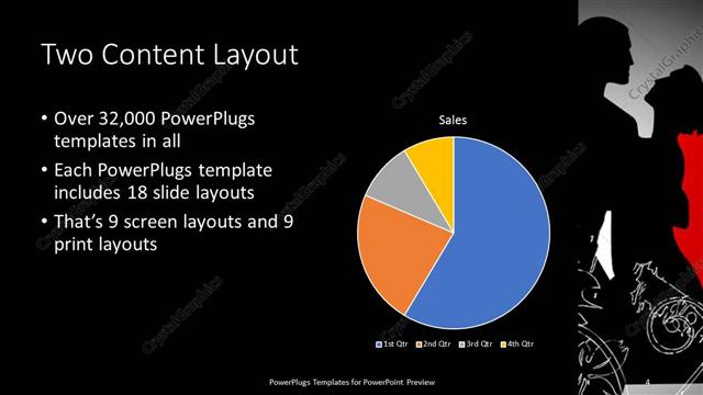 Two Content presentation slide layout