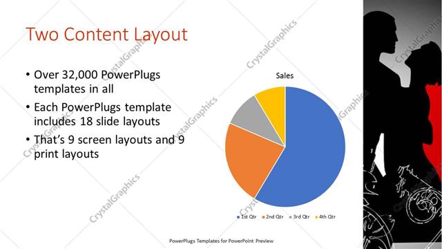 Two Content presentation slide layout